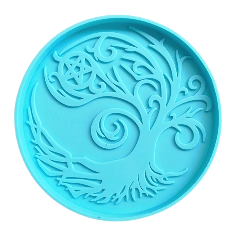 SIY  Magic Tree Coaster Epoxy Resin Mold Cup Mat Casting Silicone Mould DIY Crafts Home Decoration Ornaments Making Tool