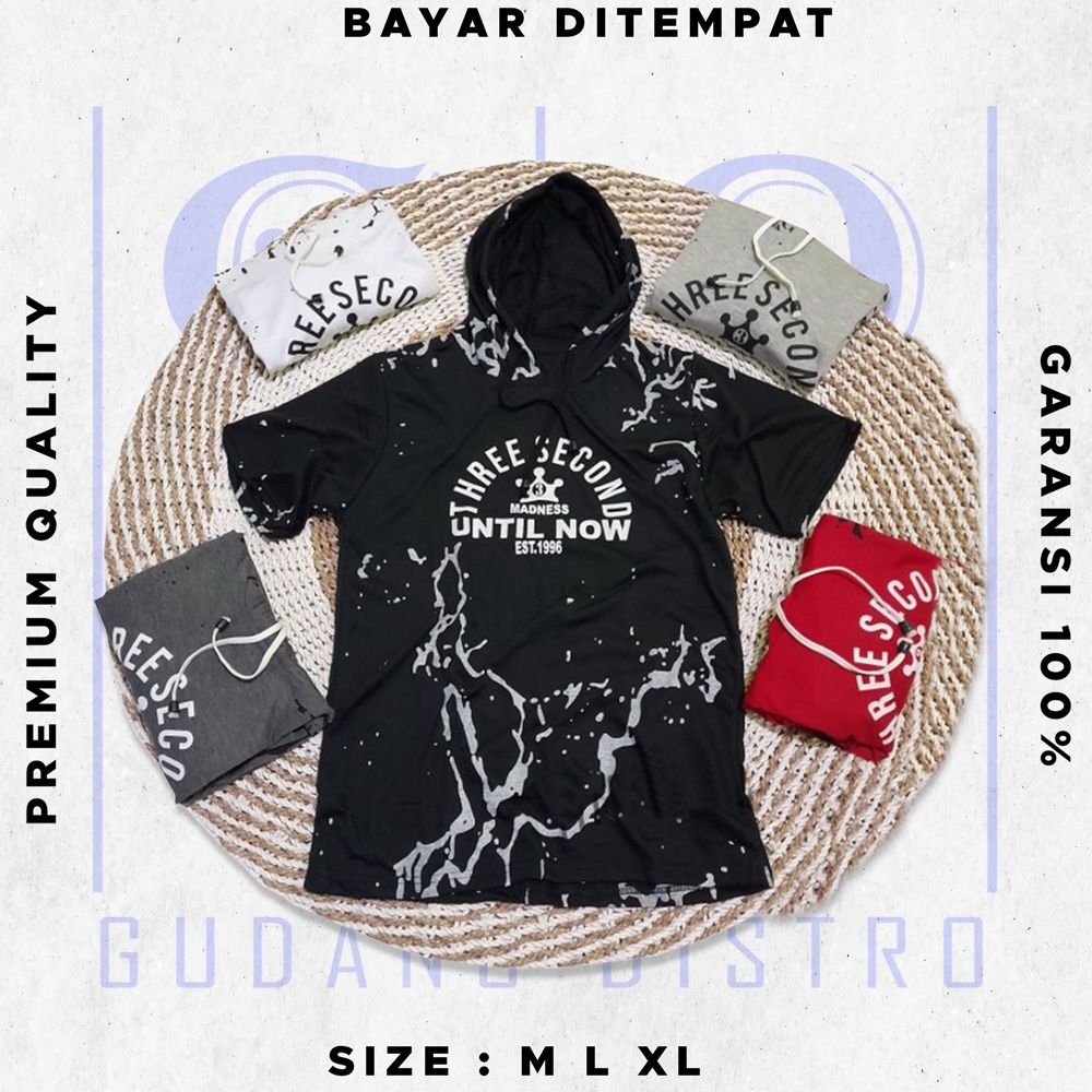 Kaos Kupluk distro motif treesecond original | kaos 3second pria murah | baju tri second sablon full