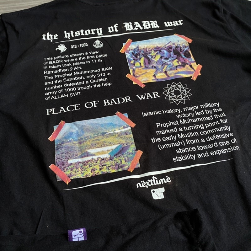 T-SHIRT KAOS DISTRO ORIGINAL NEXT TIME  x SEVENKEY ORIGINAL ART ISLAMIC STORIES ARABIAN SERIES OF BADR WAR / KAOS SABLON DISTRO