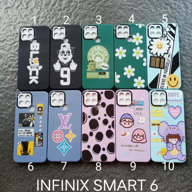 Case gambar infinix Smart 6  motif cewek soft softcase softshell silikon cover casing kesing housing