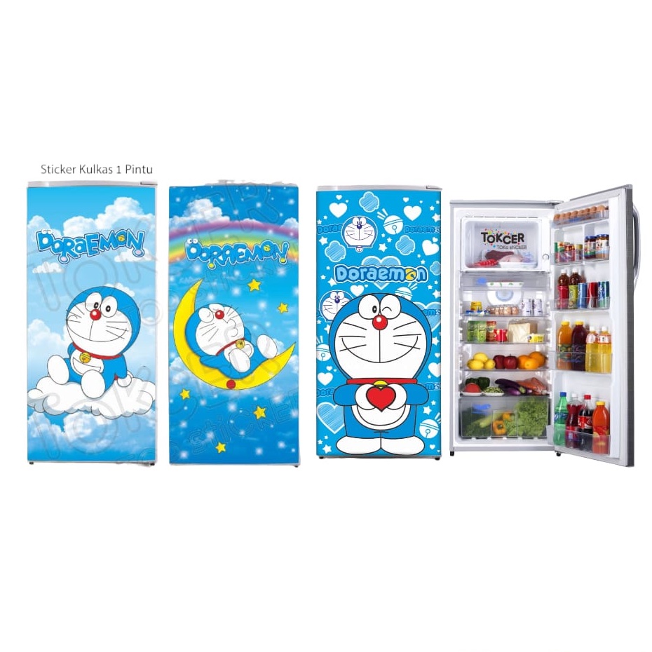 STIKER KULKAS DORAEMON / STIKER KULKAS 1 PINTU DORAEMON / DORAEMON / STIKER KULKAS