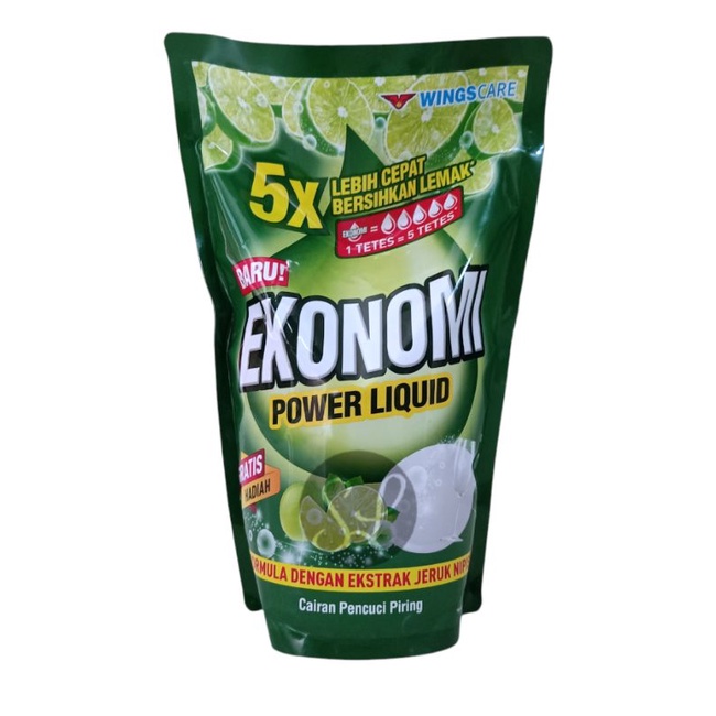 Ekonomi Sabun Cuci Piring Liquid 650ml  Ekonomi Cuci Piring Pouch Ekstrak Jeruk Nipis