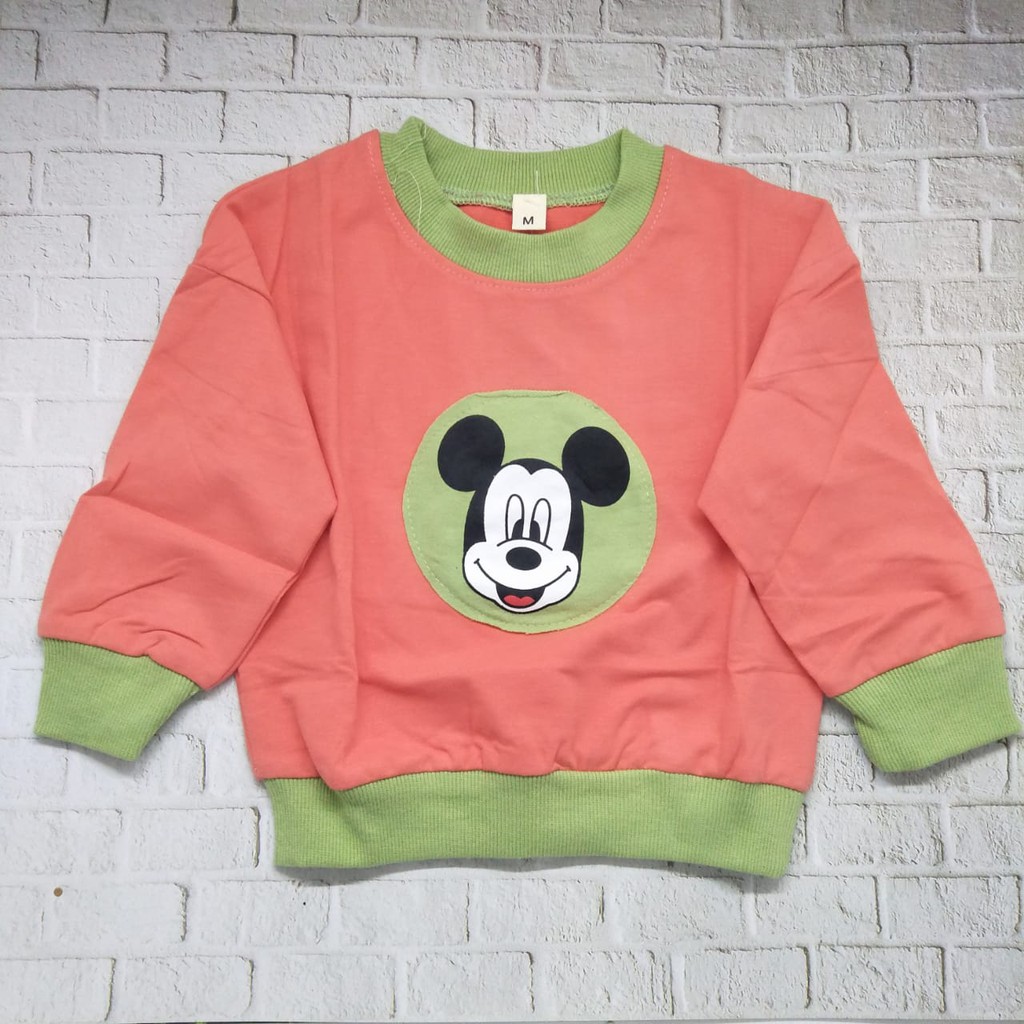 Sweater anak laki laki lucu murah usia 1-5thn 100% import gambar MICKEY FACE SWTR02