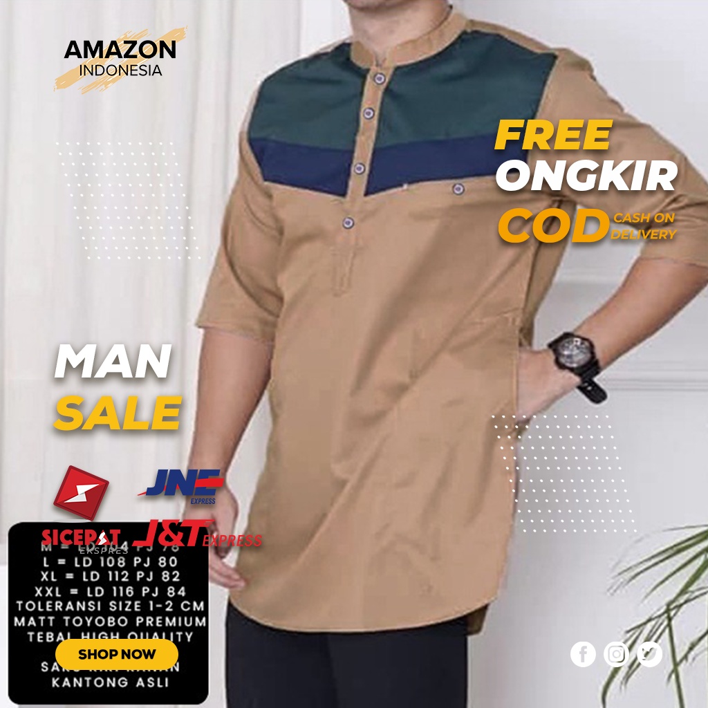 YANG LAGI HITS DICARI GAN Termurah Koko Ndrex Man Pria Warna Khaki Kemeja Pria Cowo Kantor Kasual Formal Lengan Pendek