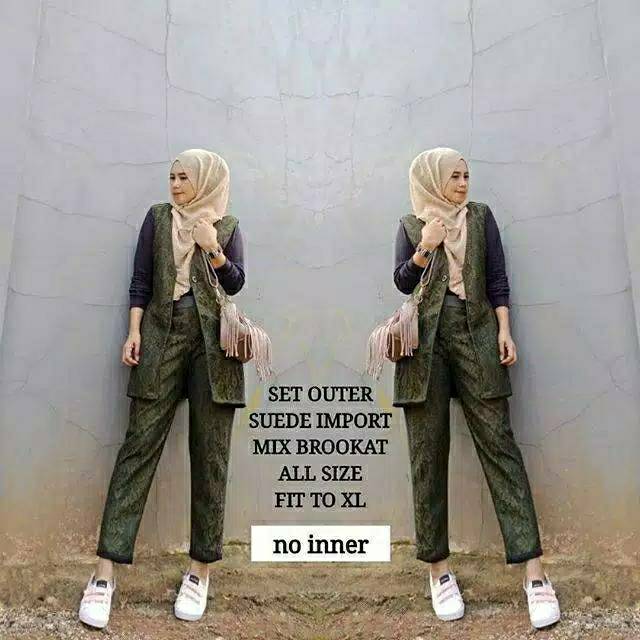 SET CELANA SUEDE BRUKAT