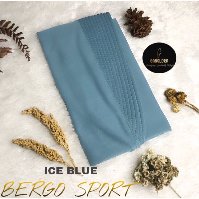 HIJAB BERGO SPORT/KERUDUNG SPORT & CIPUT PREMIUM-ICE BLUE