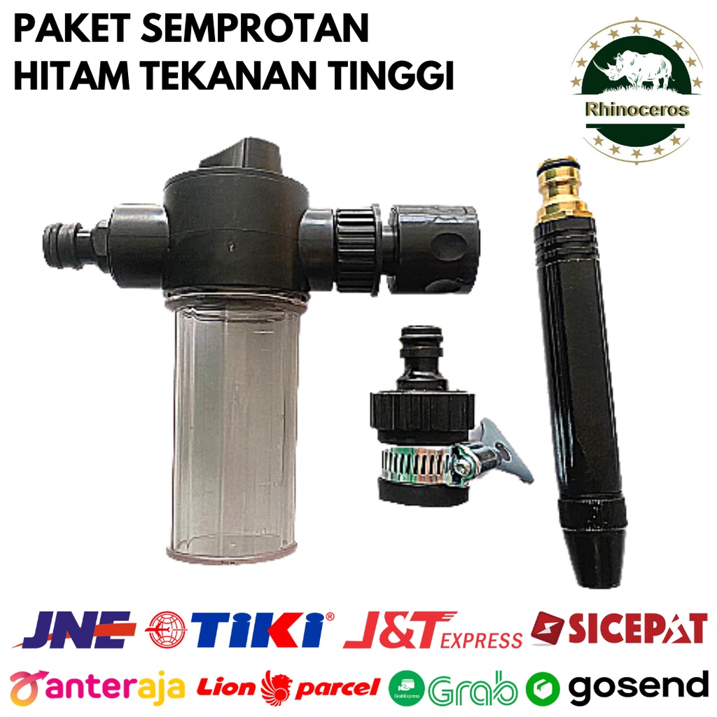 Paket Semprotan Tekanan Tinggi + Sambungan Universal dan Tempat Sabun