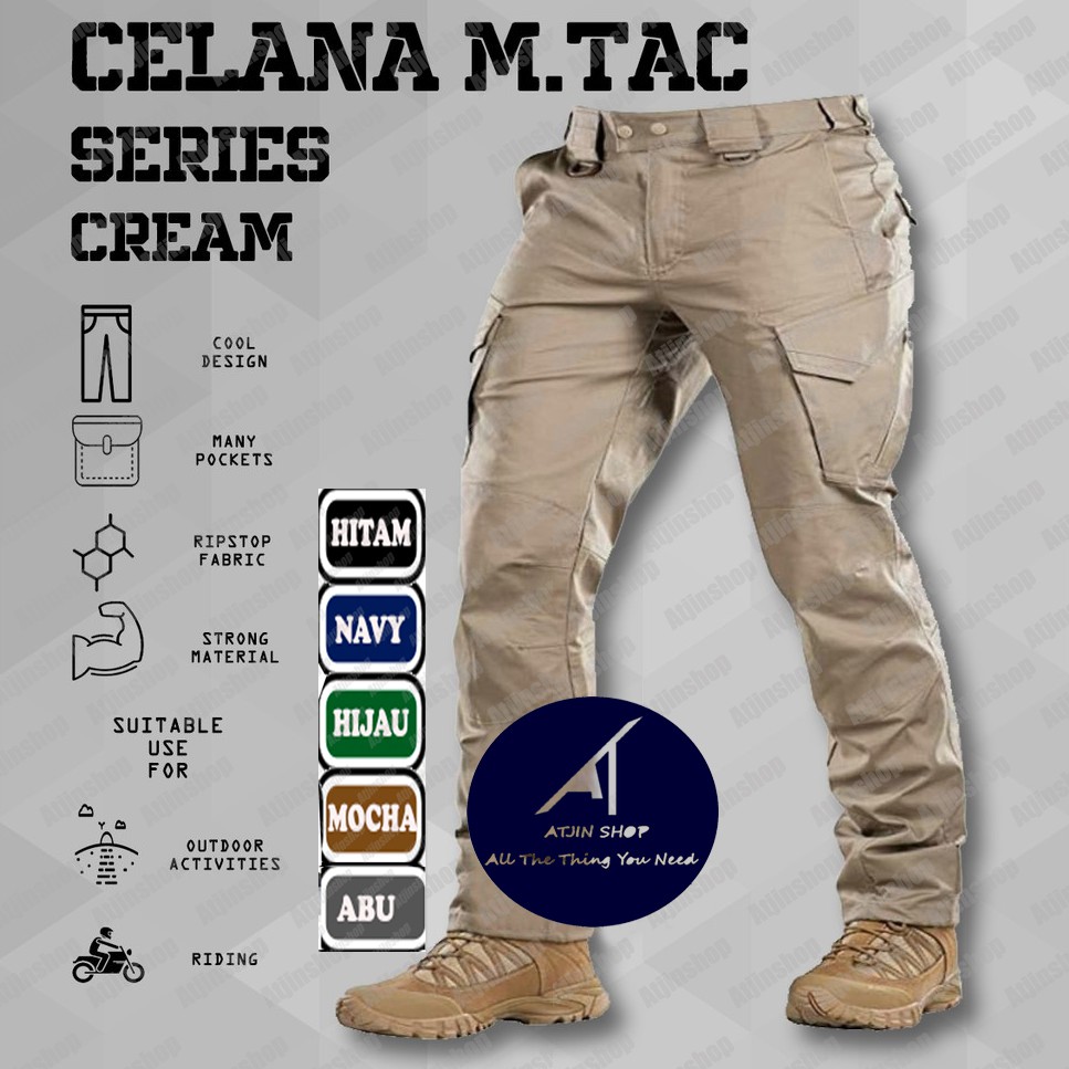 Celana Panjang Kargo Cargo Tactical Pria Model M-tac series Anti Gesek RIPSTOP TORNADO