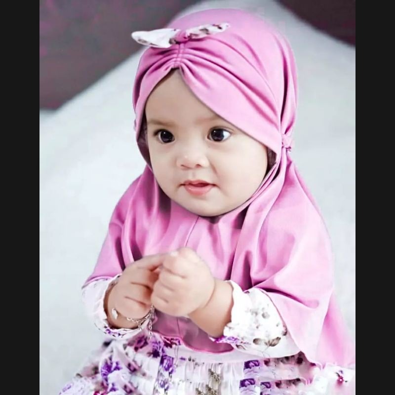 Jilbab Nabila Anak bayi Instan 0-3 Tahun Bahan Lembut Adem | Hijab baby sekolah Tk newborn lucu Premium kekinian | Kerudung Perempuan Sd Terbaru 6-12 Bulan