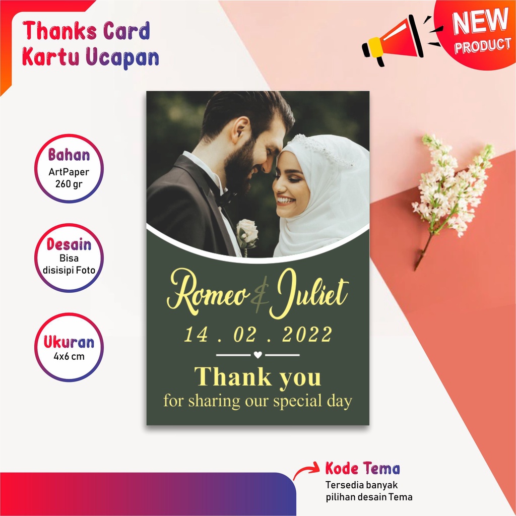 

TCW 3 ~ Wedding Card / Kartu ucapan pernikahan kartu souvenir Thanks Card wedding card Label Produk Label Kemasan hangtag kartu ucapan rustic / gift card wedding / kartu penukaran souvenir pernikahan