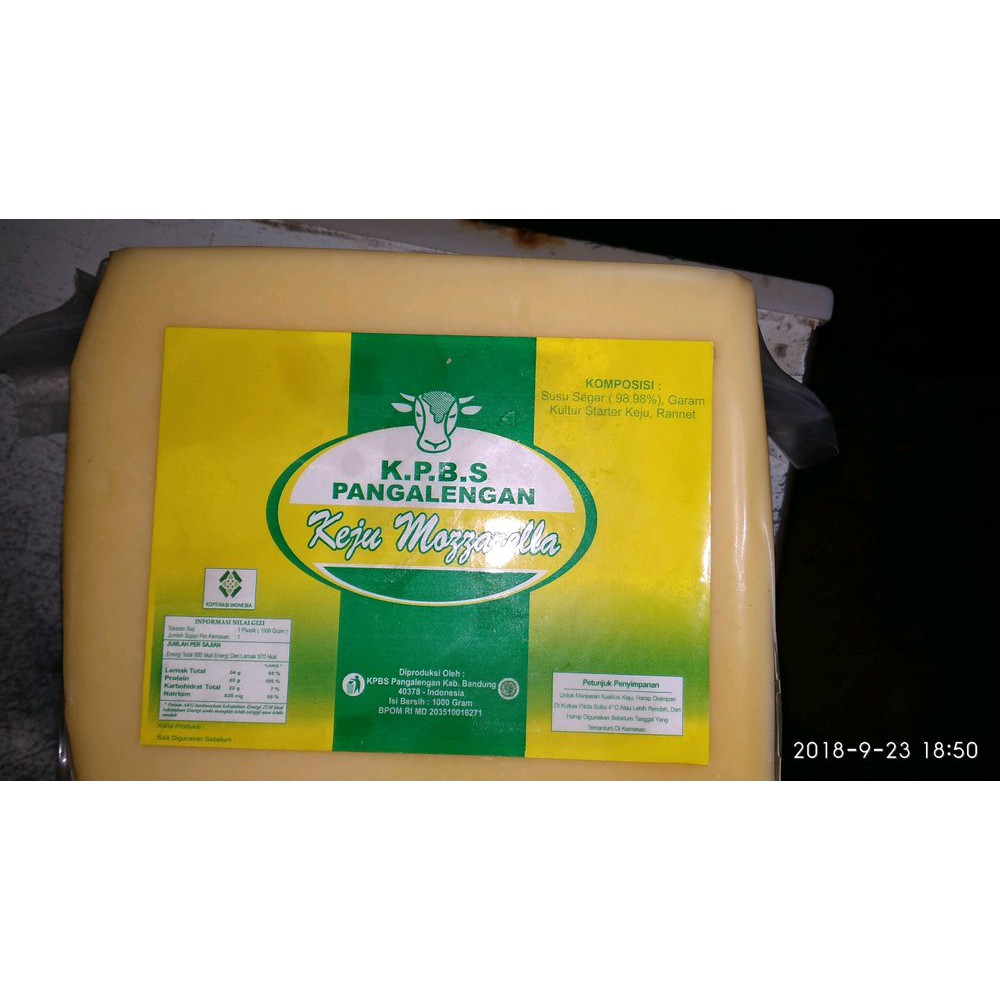 

Keju Mozzarella KPBS 1kg Berkualitas