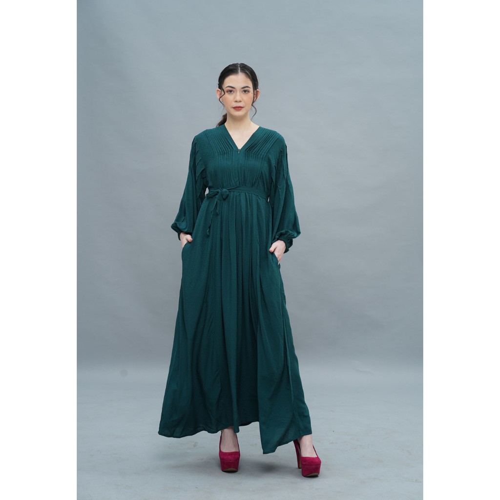 

NONA Boho Dress Maxi Emerald Green