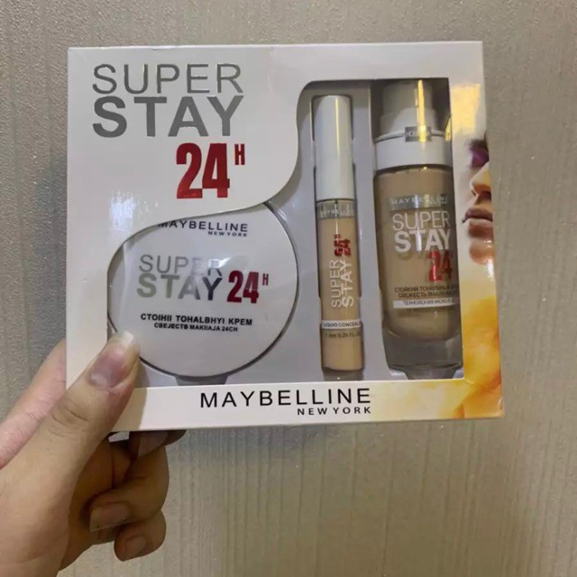 Paket Maybelline Super Stay 3in1 24H Box Putih