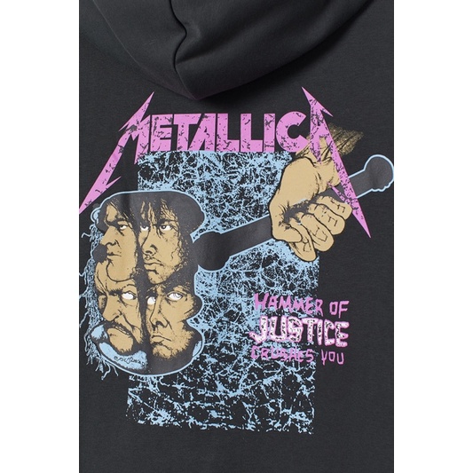 COD SALE 11.11 Hoodie Sweater Pria Wanita HnM Jaket Unisex Metalica Lightning and damage justice