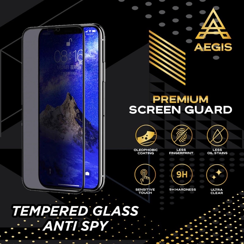 Tempered Glass Anti Spy Iphone X / Xs / 11 Pro Aegis