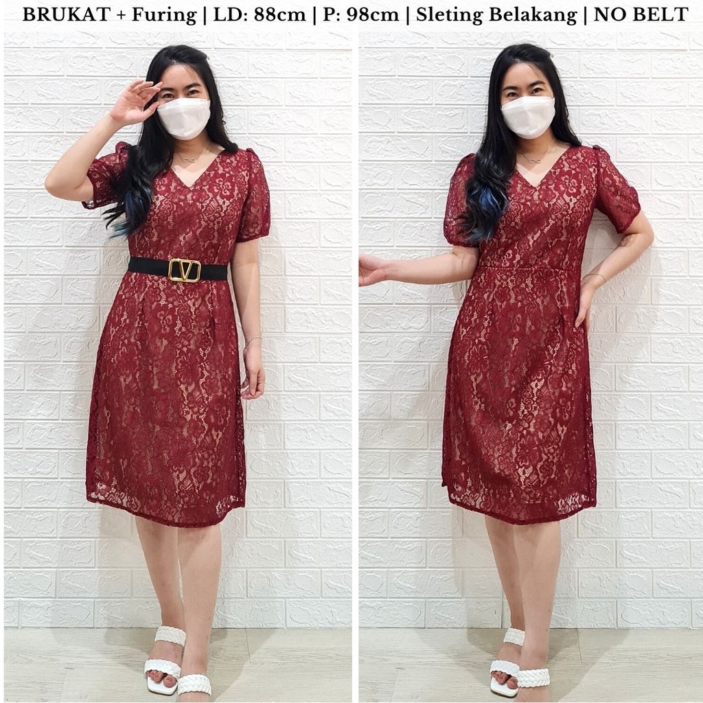 3703 yuna brukat dress