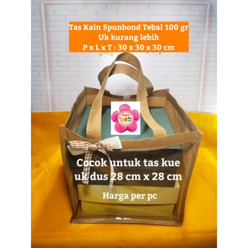 

Tas Kain Bingkisan Souvenir Gift Bag Kantong Mika Coklat 30
