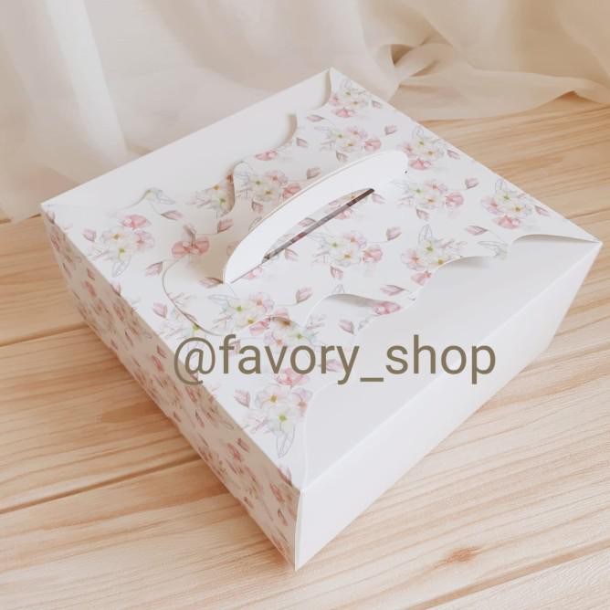 

Bestseller! Cake Box 22 Flower Print / Gable Box Tart / Cake Box / Dus Kue Bolu