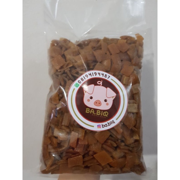 

Kerupuk KULIT BABI (NON HALAL) CHICARON DOROKDOK BABIQ MENTAH 1 KG