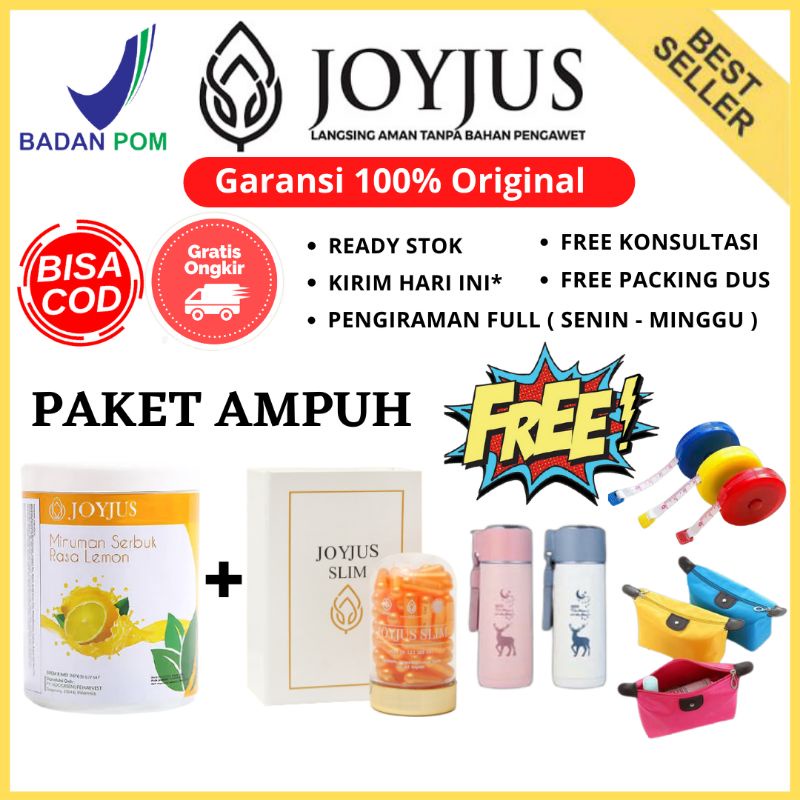 JOYJUS Joyjus Paket Ampuh Joyjus Slim Fiber Collagen ( Joyjus Fiber 300gr - 500gr + Joyjus Slim Caps