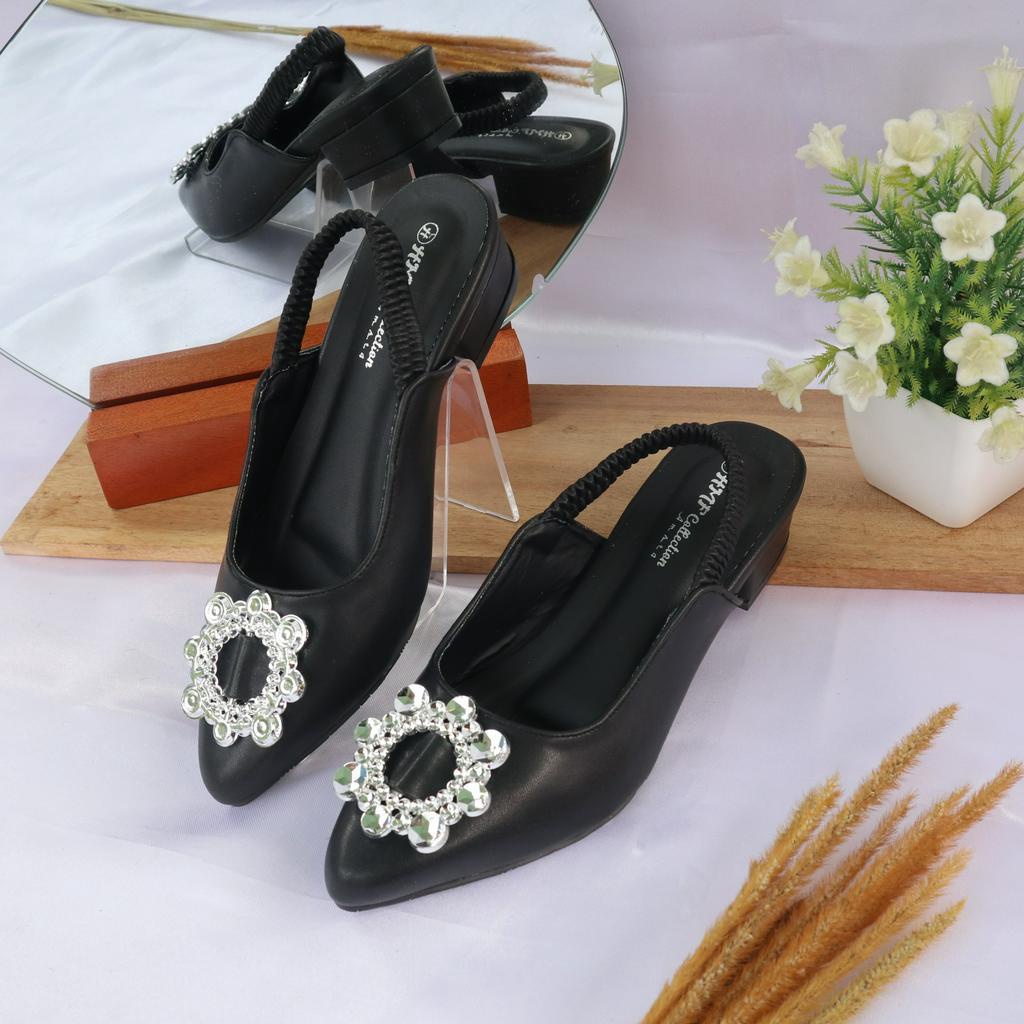 HMF Coopi Sepatu Heels Mules Wanita 3 cm MT15