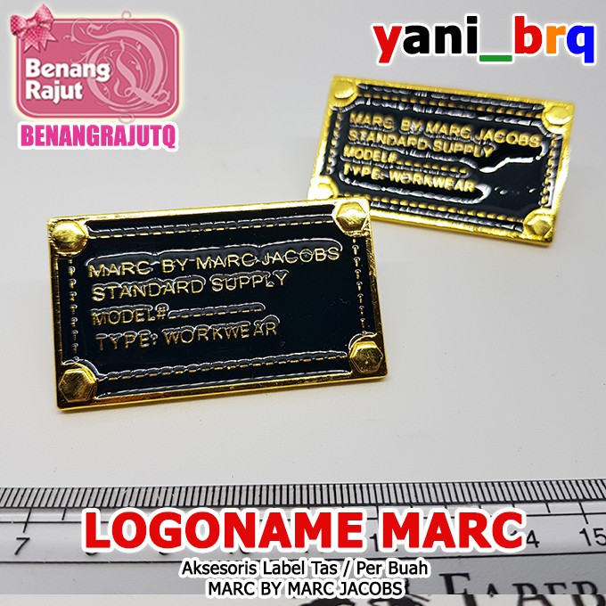 LOGO TAS AKSESORIS TAS MARC (1 buah) warna random