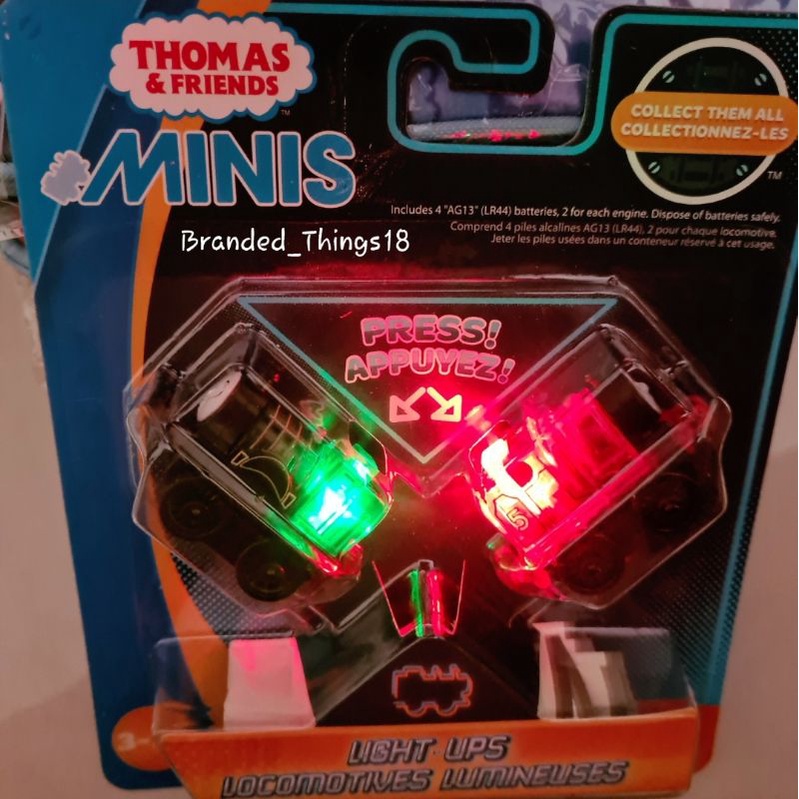 Thomas and Friends Minis Lights Up James and Emily Mini Light Lamp Nyala Lampu Baterai kereta rel  t