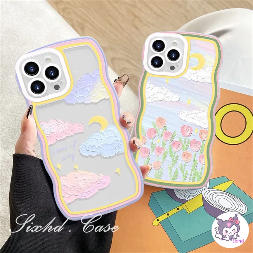 Redmi 12C 11A 10C 9T 9C Note 12 11s 11 10 9 8 Pro 10A 10 9A 9  A2 A1 Xiaomi 11Lite 12T 12Lite 11T 10T Poco M3 F3 X5 X4 X3 Pro Fashion Ins Flower Wave Pattern Phone Case Soft Cover