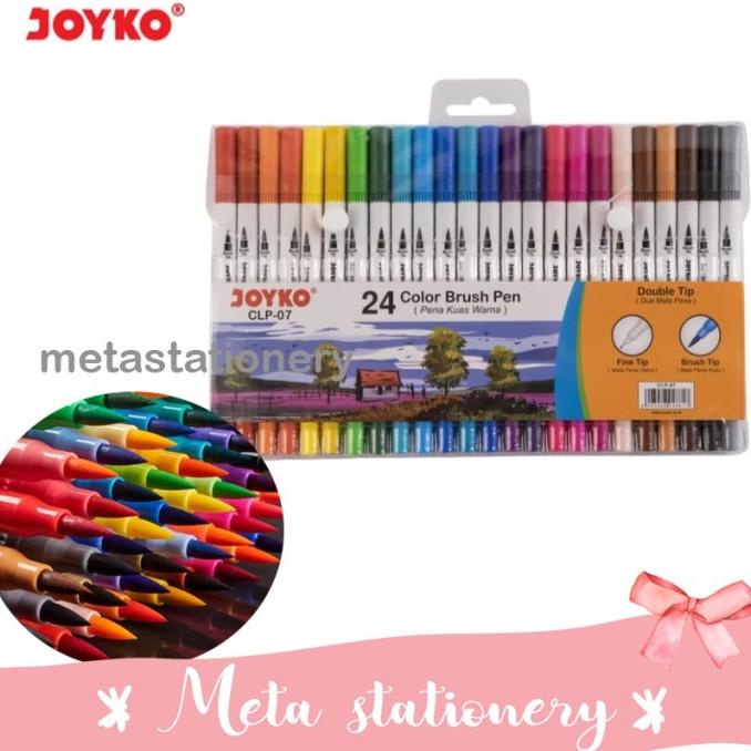 

[[COD]] Dual Brush Pen Joyko 24 warna CLP-07 OBRAL Kode 1331