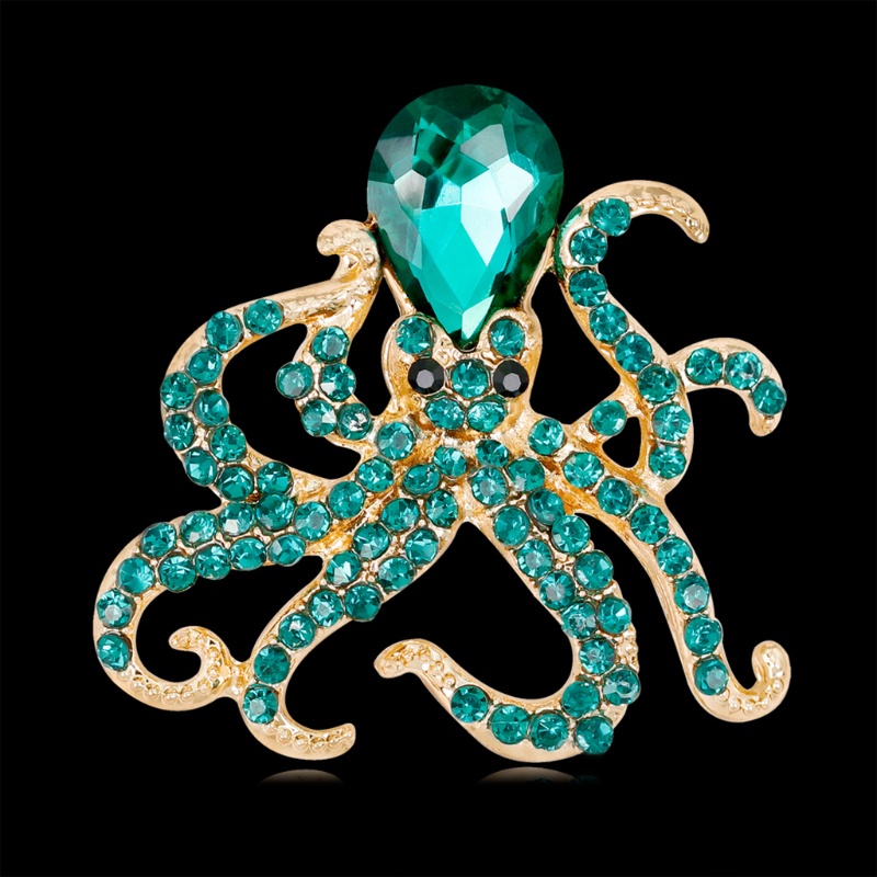 SIY  Octopus Brooch Pins Jewelry Women Men Luxury Fashion Gifts Antique Suit Corsage