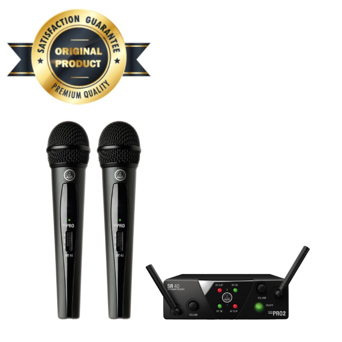 Mic Wireless AKG WMS 40 / WMS 40 Mini Dual Wireless Microphone System Original