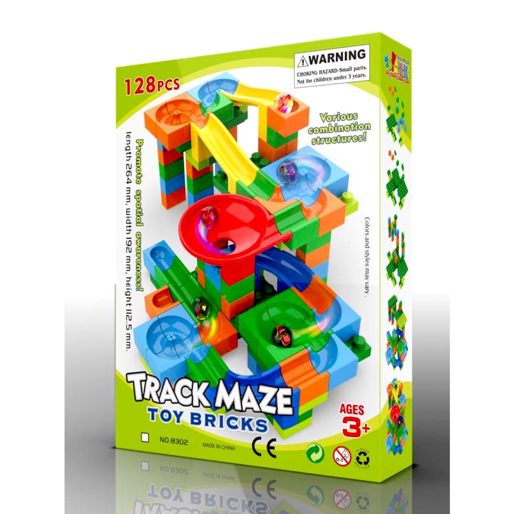Toko Mainan ALFA Track Maze Toy Bricks Marble Run 128pcs Toko Mainan ALFA Track Maze Toy Bricks Marble Run 128pcs