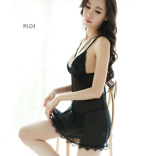 EKSKLUSIF BAJU TIDUR DRESS SLEEP WEAR HOT SEXY LINGERIE PREMIUM LACE WANITA PL01