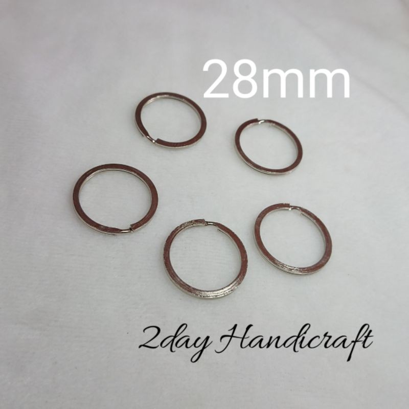 10pcs Ring Gantungan Kunci 28mm Bulat