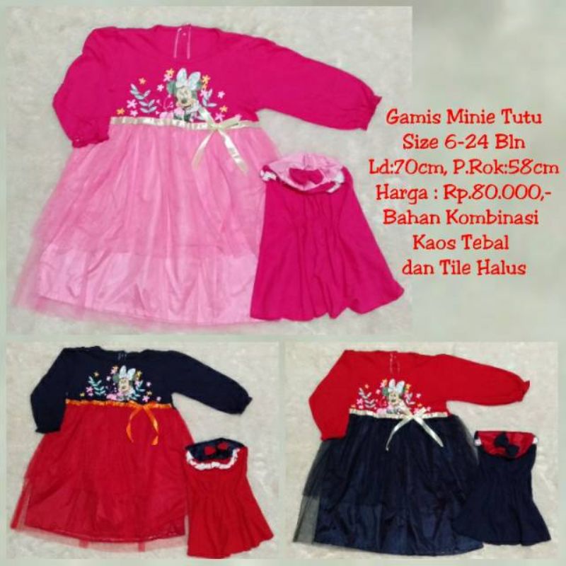 Gamis Bayi Tutu Minie Baju Muslim Dress Pesta Baby