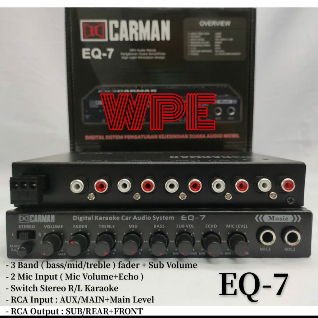 parametrik equalizer carman eq7/carman eq 7 pre amp carman eq7