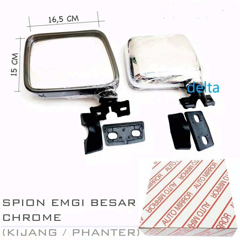 Spion Auto Mirror Kijang Super Kijang Grand Panther Carry Chrome 2pcs