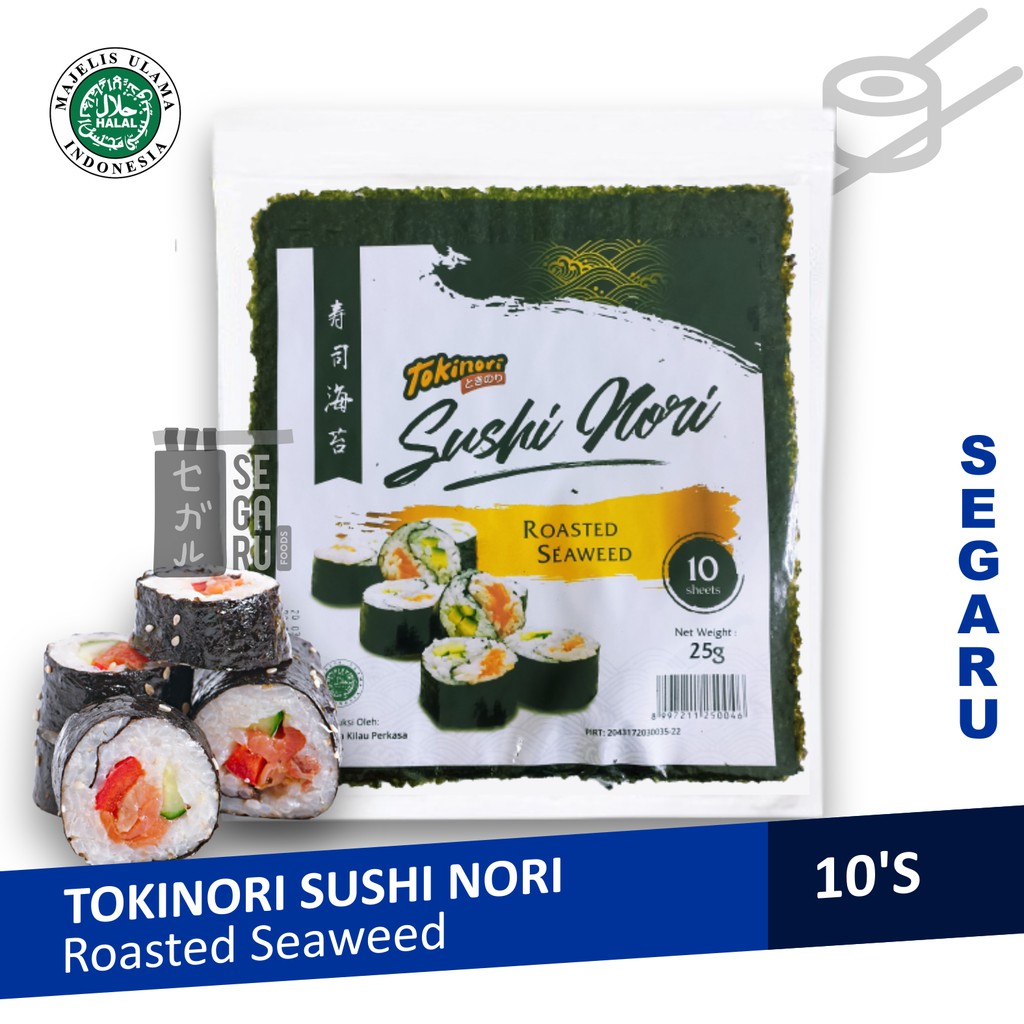 Tokinori Yaki Sushi | Nori Rumput Laut Halal 10 Sheet