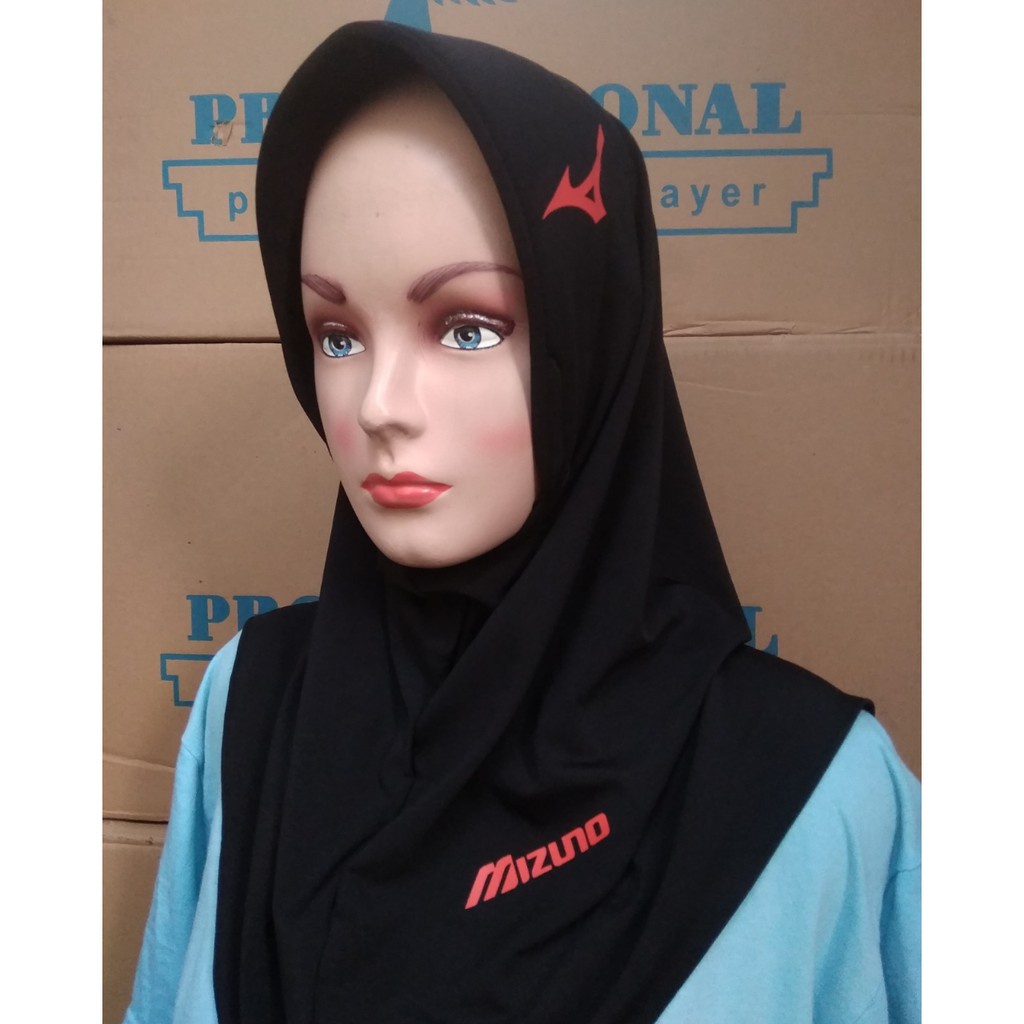 Hijab Sport/Kerudung Voly/Kerudung Olahraga/Hijab Simple/Hijab Instan/Kerudung Mizuno/Asics