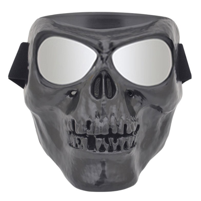 Heonyirry Masker Motor Topeng Airsoft Gun Full Face Model Tengkorak Skull Ghost Raider Mt009 grab