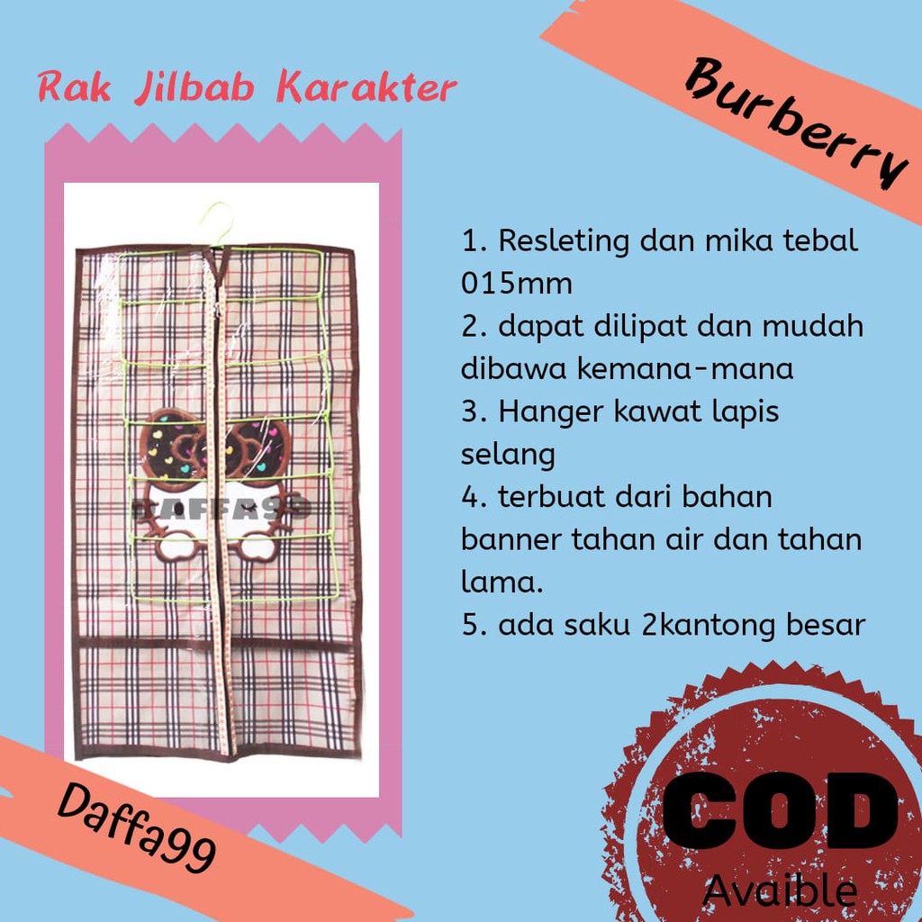 Rak Jilbab Gantung  | Gantungan Jilbab | Hanger Jilbab |Rak Hijab