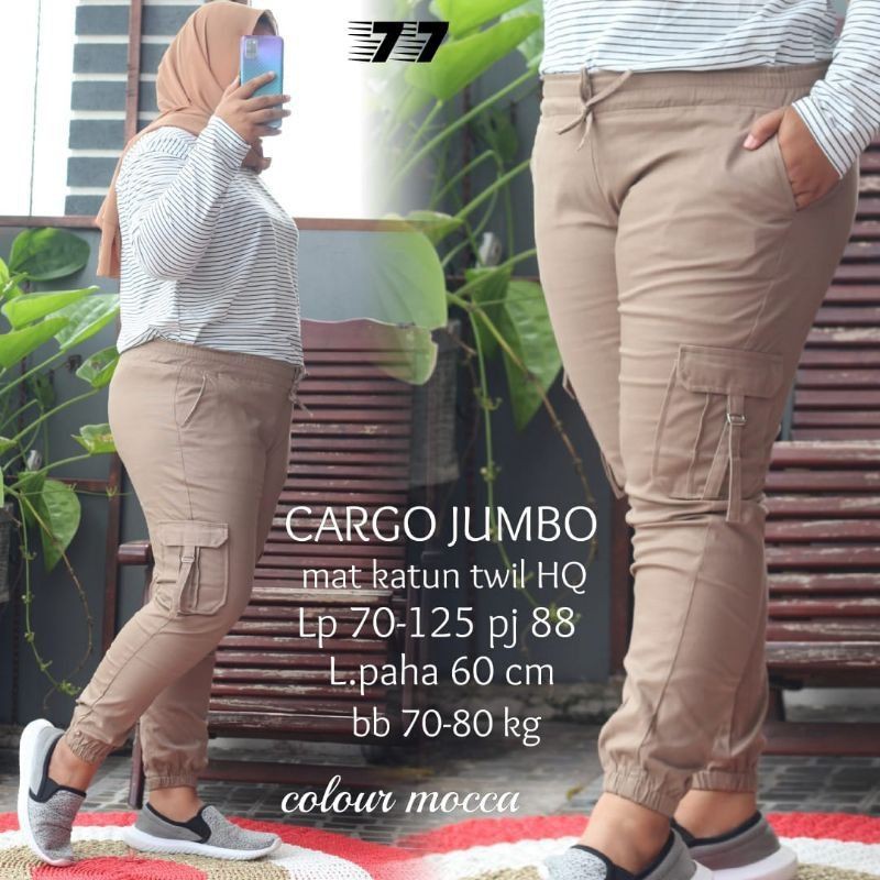 Celana Cargo Jogger Katun Twill Premium