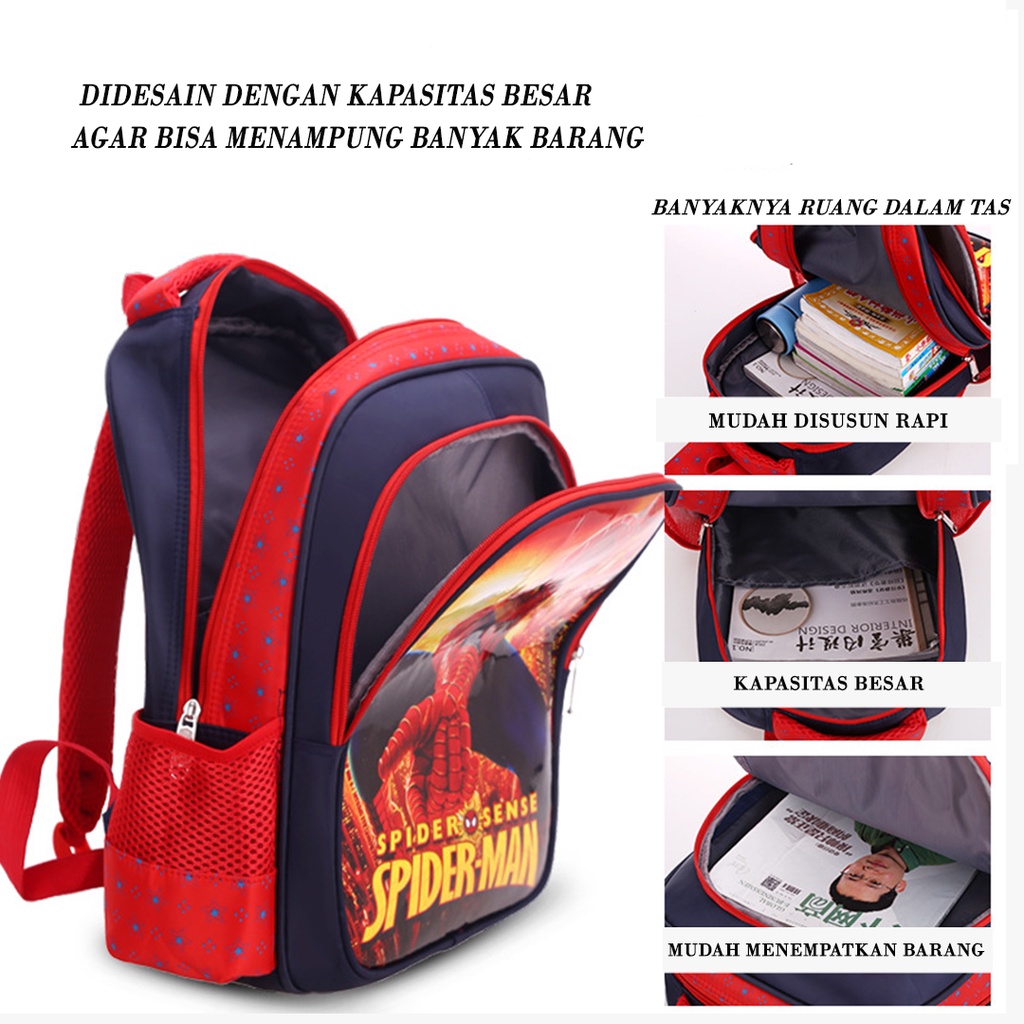 Tas Ransel Anak 3D Motif Karakter Kartun Tas Punggung Anak Sekolah TK SD Backpack Nilon Azgalery T155