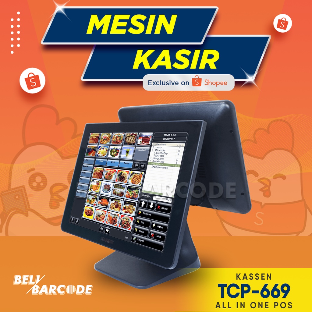 All in One POS Kassen TCP 699 Cash Register OS Windows Dual Display 15 Inch