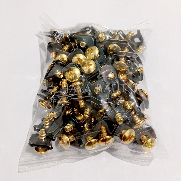 1 Pak Baut Klip Yamaha 5x16 Gold / Baut Klip Mio Jupiter Vega