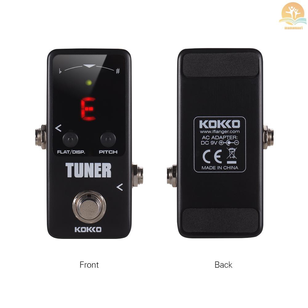 Kokko Ftn2 Tuner Pedal Efek Gitar Elektrik Mini Kromatik Dengan Display Led True Bypass