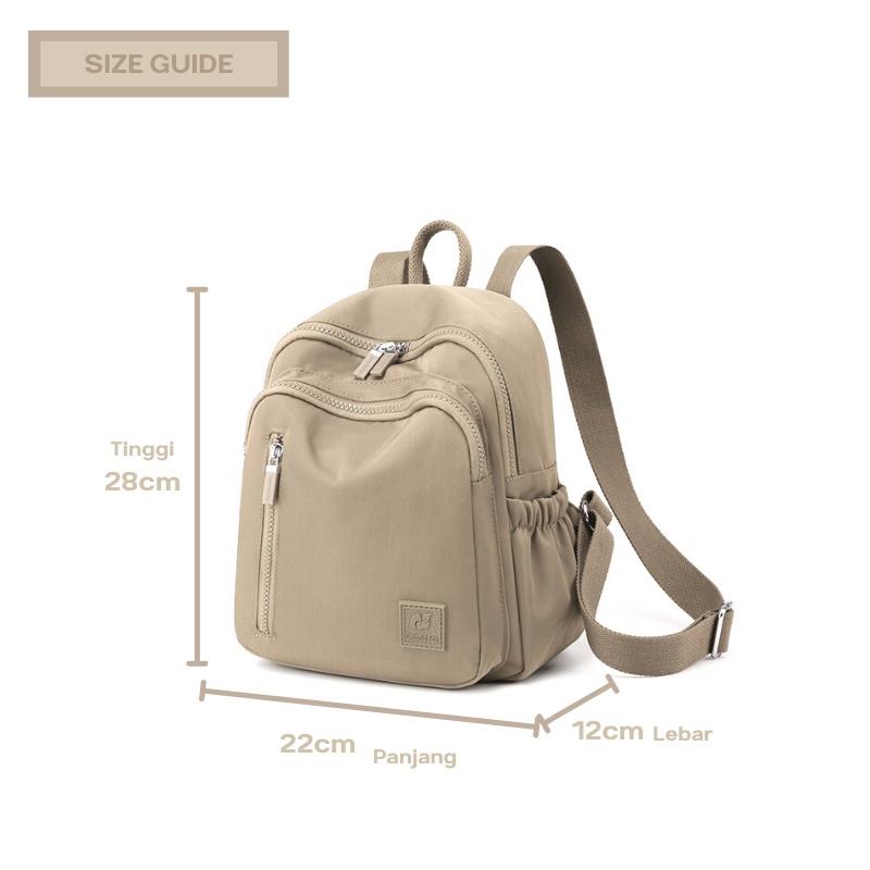 COLORFUL FOX 0482 Tas Ransel Wanita Backpack Wanita Remaja Tas Anti Air WATCHKITE BAEOS-4