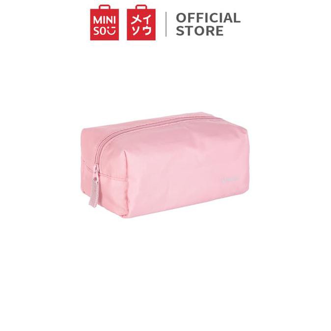 ORIGINAL  MINISO Set Tas Penyimpan Kosmetik Pouch Makeup Travel Storage Bag - Navy blue
