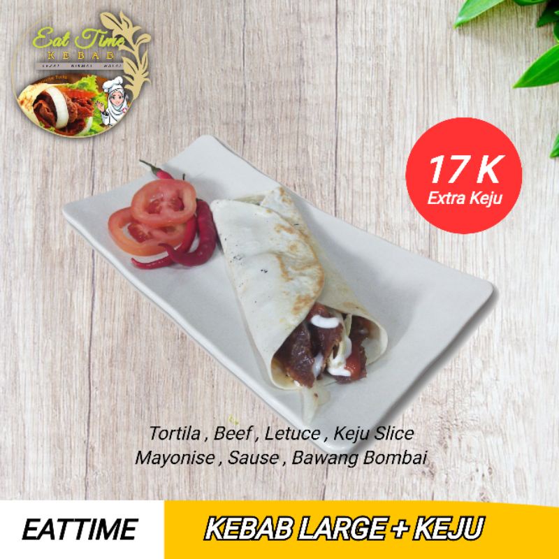 

Eattime Kebab Daging Sapi Large + Extra Keju Slice