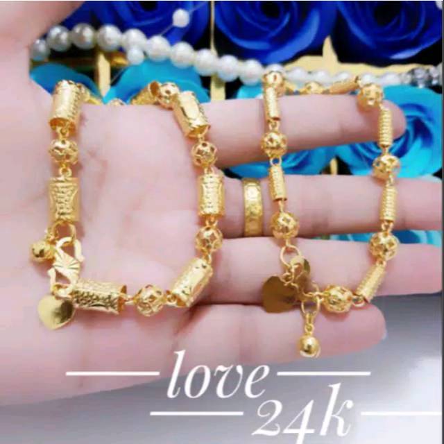 Gelang lapis emas 24k 071